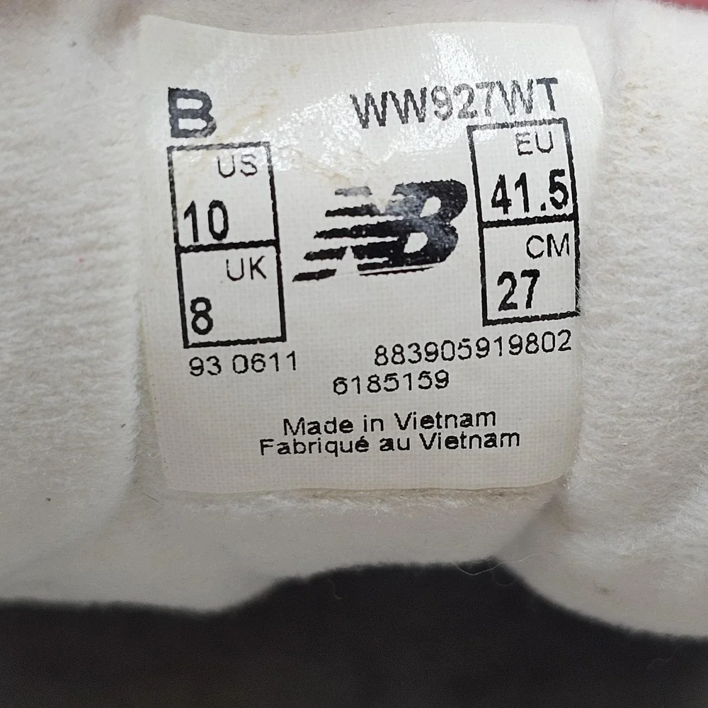 New Balance 927 Shoes Womens Size‎ 10 White Leather Walking Sneakers WW927WT
